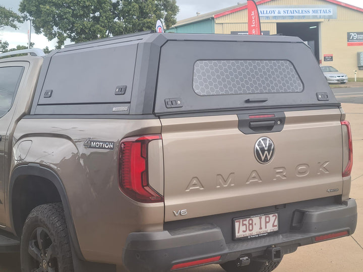 Titan Canopy - Stainless Steel - Lift Up Windows to suit Volkswagen Amarok 23+(Dual Cab)