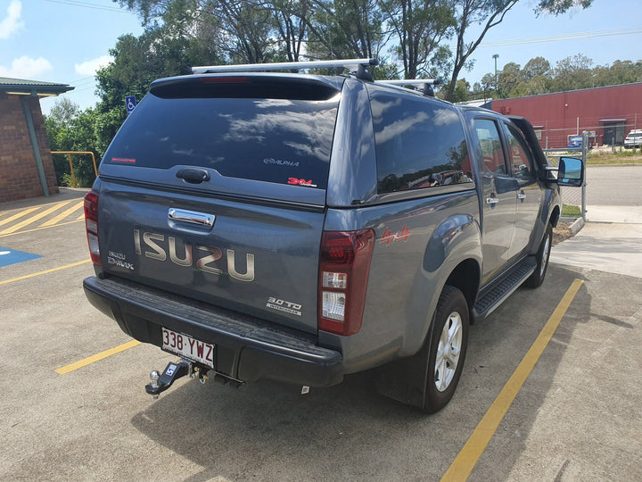 Alpha CMX Canopy with Solid Lift Up side doors to suit Isuzu D-Max 12-19(Dual Cab)