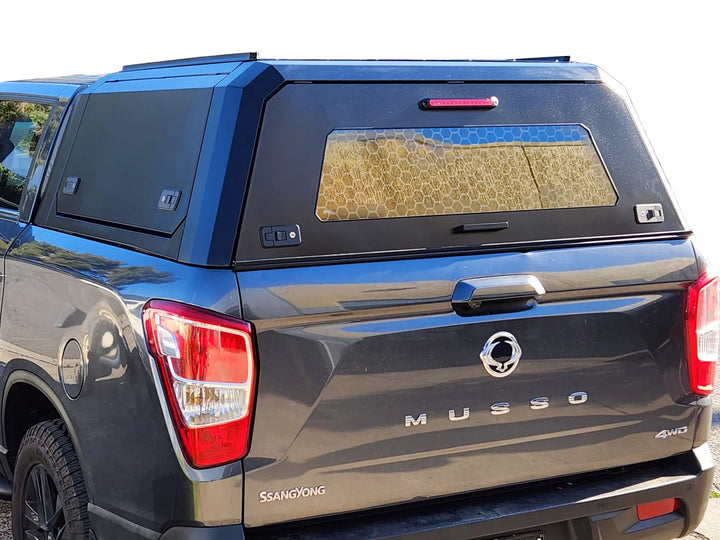 Titan Canopy - Stainless Steel - Lift Up Windows to suit SsangYong Musso SWB 18+(Dual Cab)